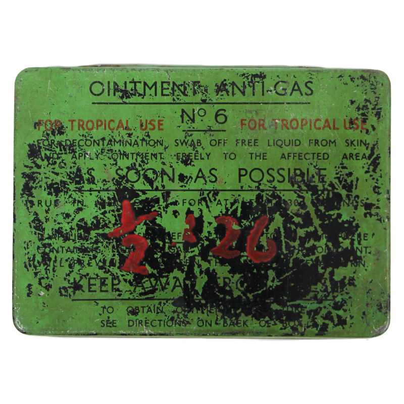 Tin, Anti-Gas Ointment, No. 6, For Tropical Use