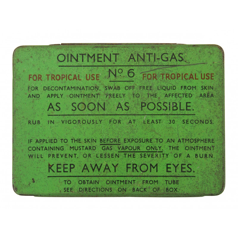 Pommade de décontamination, Anti-Gas Ointment, No. 6, complète Pommade de décontamination, Anti-Gas Ointment, No. 6, complète