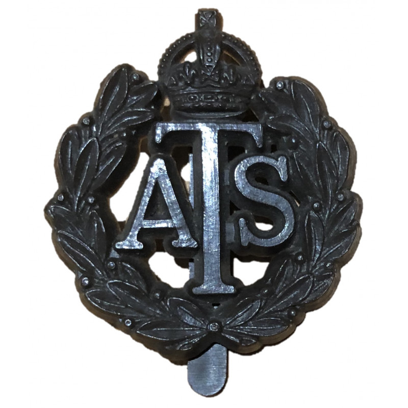 Cap badge, Auxiliary Territorial Service, ATS, Plastic Economy Issue, Bakelite Cap badge, Auxiliary Territorial Service, ATS, Plastic Economy Issue, Bakelite