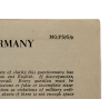Questionnaire, Military Government of Germany, 1944, responsabilités sous le III. Reich