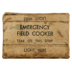 Combustible, Emergency Field Cooker, W. & F. MFG. CO., ration Ten-in-One