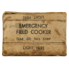 Combustible, Emergency Field Cooker, W. & F. MFG. CO., ration Ten-in-One