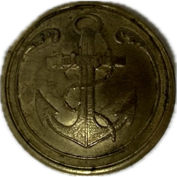 Bouton, Infanterie Coloniale, laiton, WW1
