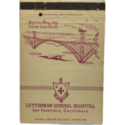 Matchbook, Letterman General Hospital, San Francisco, California