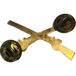 Insignia, Collar, Officer, US Infantry, Clutch Back