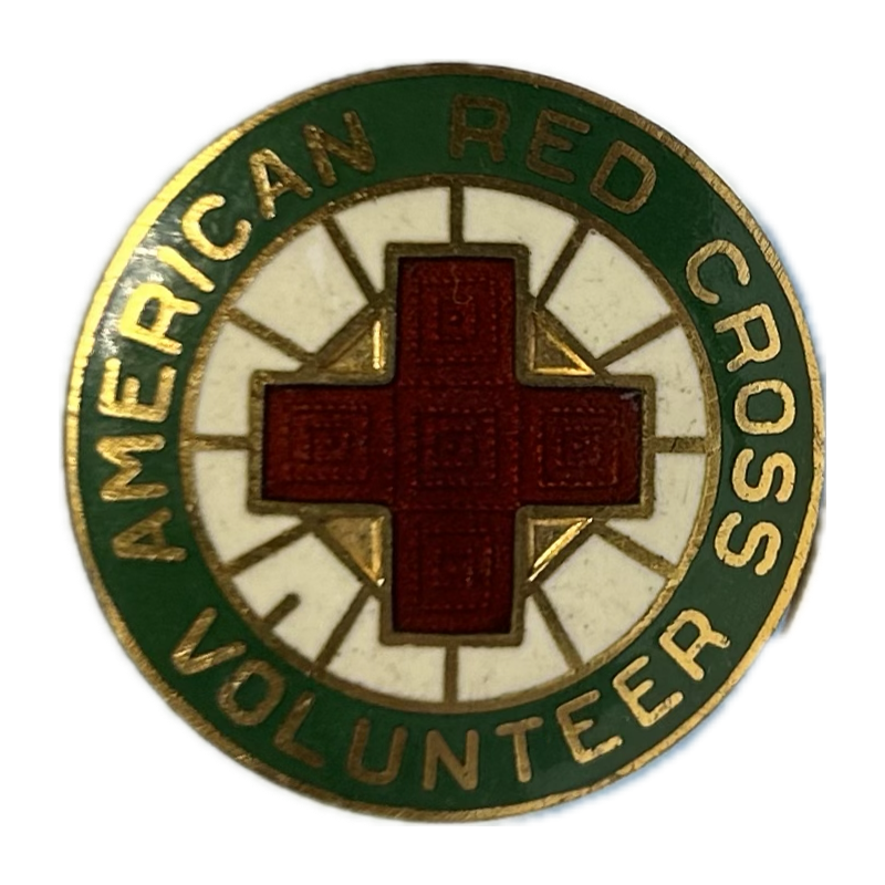 Insigne, American Red Cross Volunteer, Sterling Insigne, American Red Cross Volunteer, Sterling