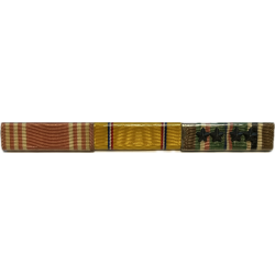 Rubans de décoration, Good Conduct, American Defence, European African Middle Eastern Campaign, 4 étoiles