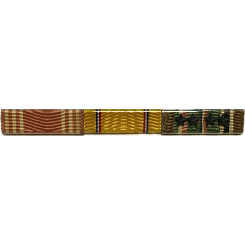 Rubans de décoration, Good Conduct, American Defence, European African Middle Eastern Campaign, 4 étoiles Rubans de décoration, Good Conduct, American Defence, European African Middle Eastern Campaign, 4 étoiles