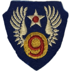 Patch, 9th Air Force, USAAF, British Made