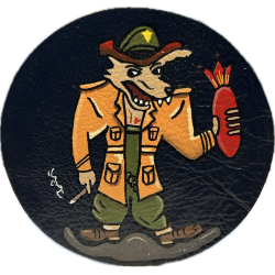 Chest Insignia, 571st Bombardment Squadron, 390th Bombardment Group, 8th Air Force, Leather