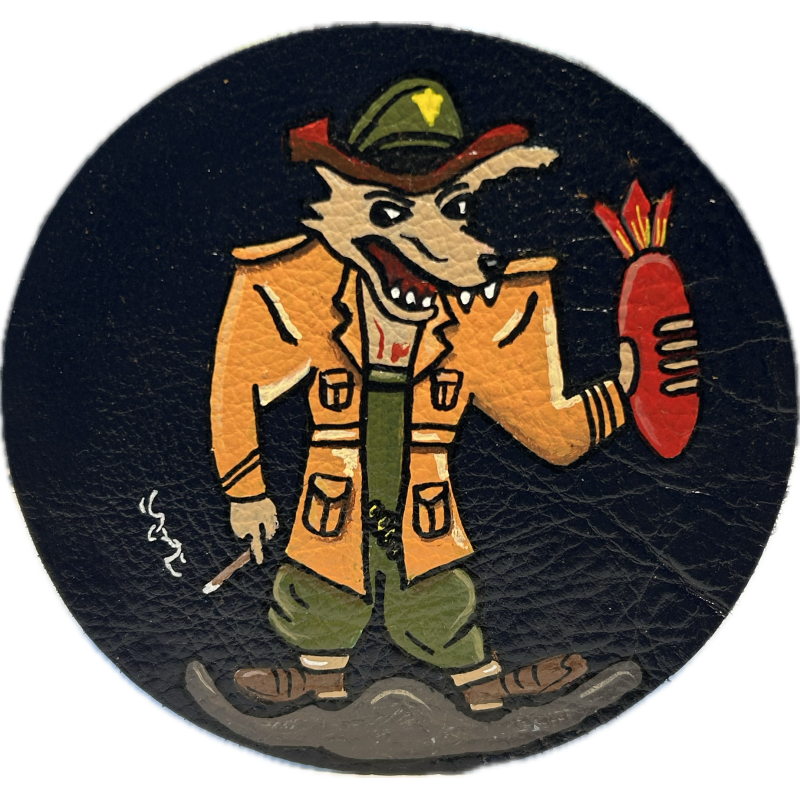 Insigne de poitrine, 571st Bombardment Squadron, 390th Bombardment Group, 8th Air Force, en cuir