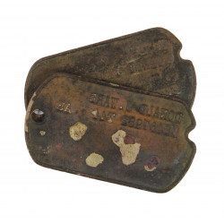 Plaques d'identité, Dog Tags, Cpl. Donald Ward, 309th Service Group, 9th Air Force, USAAF, ETO