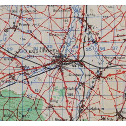 Lot de quatre cartes alliées, Belgique et Allemagne, 1944, 504th PIR, 82nd Airborne Division