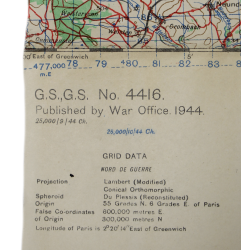 Lot de quatre cartes alliées, Belgique et Allemagne, 1944, 504th PIR, 82nd Airborne Division