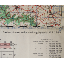 Lot de quatre cartes alliées, Belgique et Allemagne, 1944, 504th PIR, 82nd Airborne Division