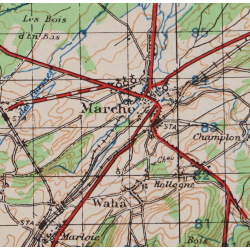 Lot de quatre cartes alliées, Belgique et Allemagne, 1944, 504th PIR, 82nd Airborne Division