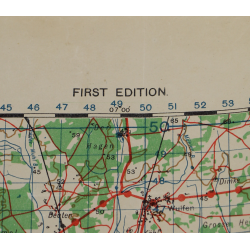Lot de quatre cartes alliées, Belgique et Allemagne, 1944, 504th PIR, 82nd Airborne Division
