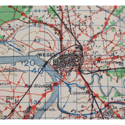 Lot de quatre cartes alliées, Belgique et Allemagne, 1944, 504th PIR, 82nd Airborne Division
