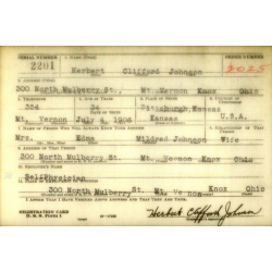 Dog Tag, Maj. Herbert Johnson, Medical Corps, ETO