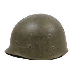 Sous-casque M1 (liner), SEAMAN PAPER CO., A washers verts, 2nd Lieutenant, nominatif