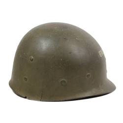 Sous-casque M1 (liner), SEAMAN PAPER CO., A washers verts, 2nd Lieutenant, nominatif