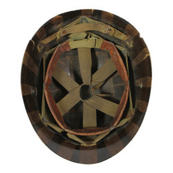 Sous-casque M1 (liner), SEAMAN PAPER CO., A washers verts, 2nd Lieutenant, nominatif