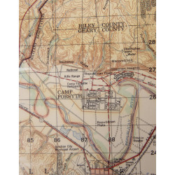 Carte, Fort Riley, US Army, Kansas