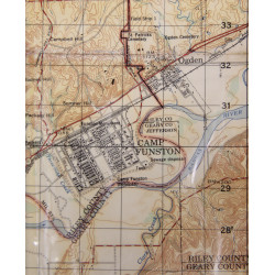 Carte, Fort Riley, US Army, Kansas