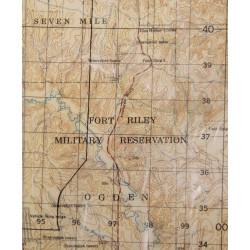 Map, Fort Riley, US Army, Kansas