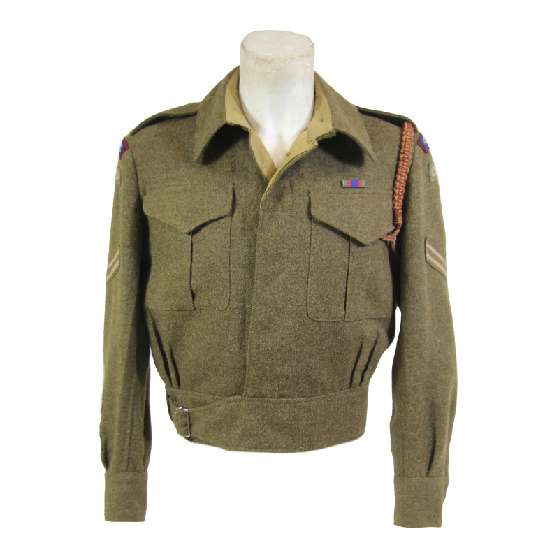 Blouse, Battledress, 1939 Pattern, Canadian, Corporal, RCAMC, Size 3, 1943 Blouse, Battledress, 1939 Pattern, Canadian, Corporal, RCAMC, Size 3, 1943