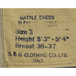 Battledress canadien, Pattern 1939, Corporal, RCAMC, taille 3, 1943