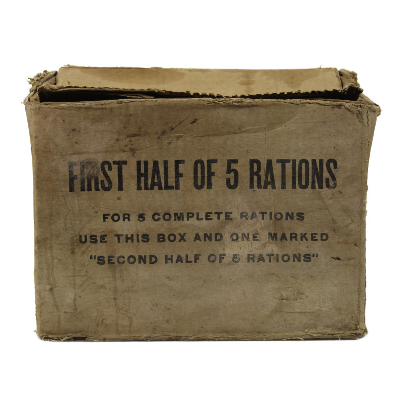 Carton de ration, First Half of 5 Rations, Ten-in-One Carton de ration, First Half of 5 Rations, Ten-in-One