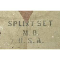 Housse de transport pour attelles, Splint Set, US Army Medical Department