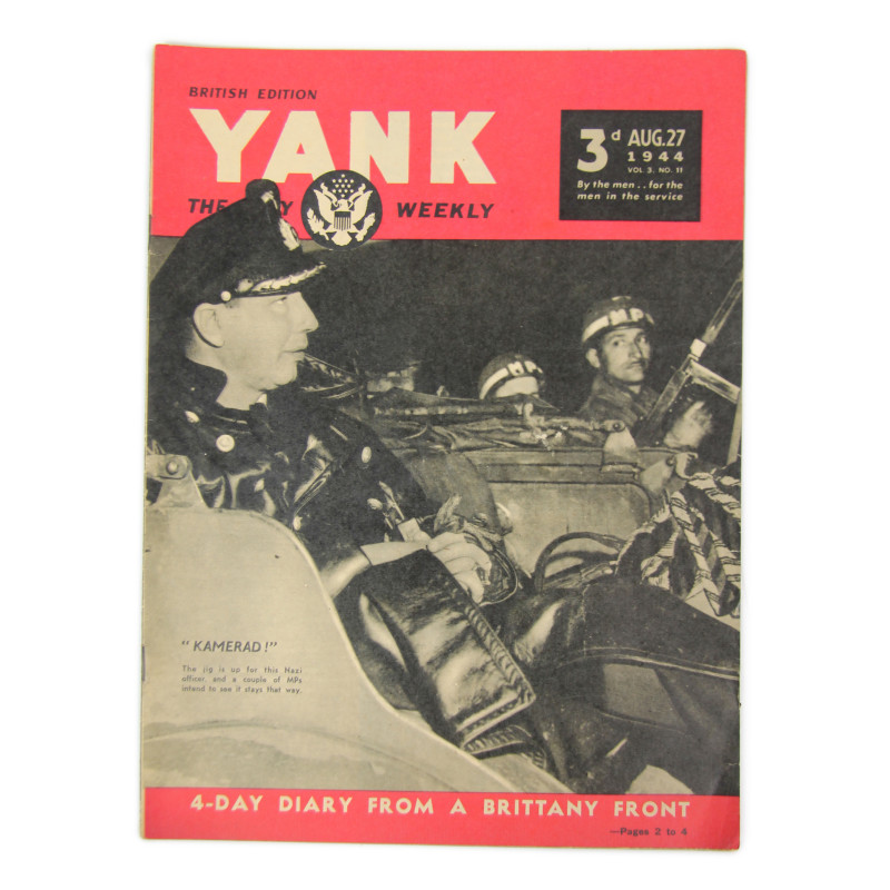 Magazine, YANK, August 27, 1944, '4-Day Diary From A Brittany Front'