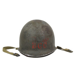 Casque M1, pattes fixes, US Navy, camouflé, liner Westinghouse