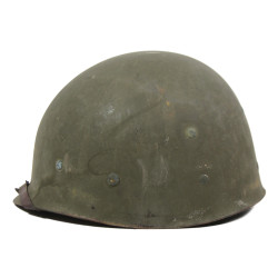Helmet, M1, Fixed Loops, US Navy, Camouflaged, Westinghouse Liner