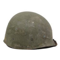 Helmet, M1, Fixed Loops, US Navy, Camouflaged, Westinghouse Liner