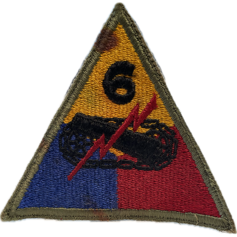 Insigne, 6th Armored Division, dos vert, 1943