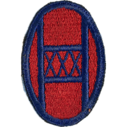 Insigne, 30th Infantry Division, dos vert, 1943