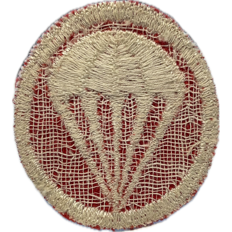 Insigne de calot parachutiste, génie / artillerie, twill