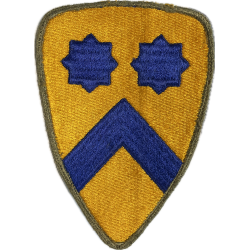 Insigne, 2nd Cavalry Division, bord vert, dos vert