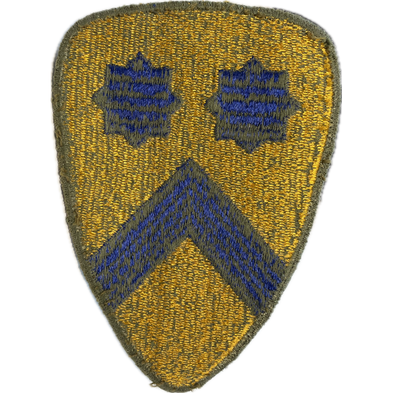 Insigne, 2nd Cavalry Division, bord vert, dos vert
