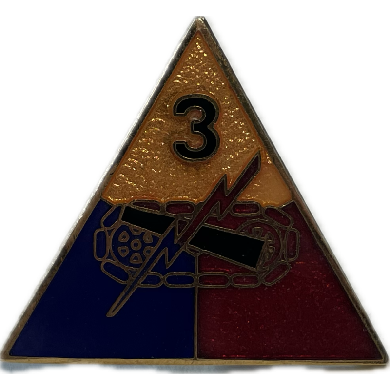 Crest, 3rd Armored Division, à épingle Crest, 3rd Armored Division, à épingle