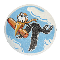 Insigne de poitrine, 670th Bombardment Squadron, 416th Bombardment Group, 9th Air Force, en cuir