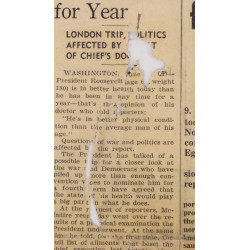 Une de journal, The Bakersfield Californian, 9 juin 1944, "Battle Raging For Carentan, Nazi Resistance Increasing"