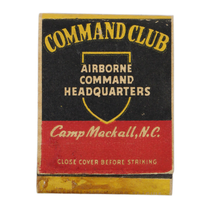 Matchbook, AIRBORNE COMMAND HEADQUARTERS, Camp Mackall, N.C.