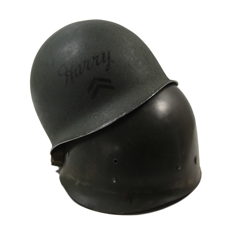 Helmet, M1, Fixed Loops, Corporal, Named, INLAND Liner