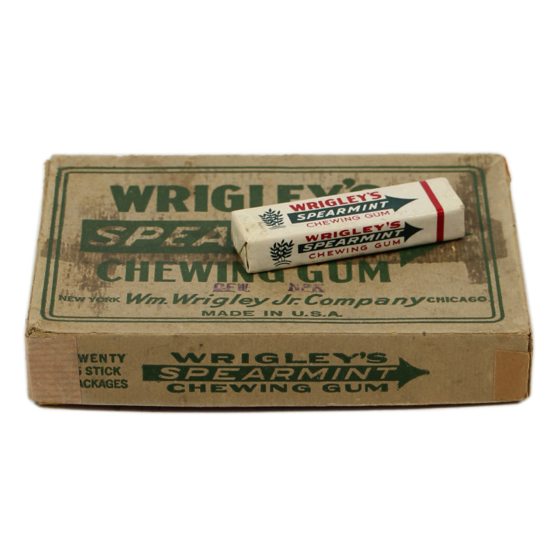 Box, Chewing Gum, WRIGLEY'S, Spearmint, with One Pack, Untouched