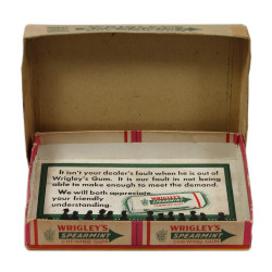Box, Chewing Gum, WRIGLEY'S, Spearmint, with One Pack, Untouched