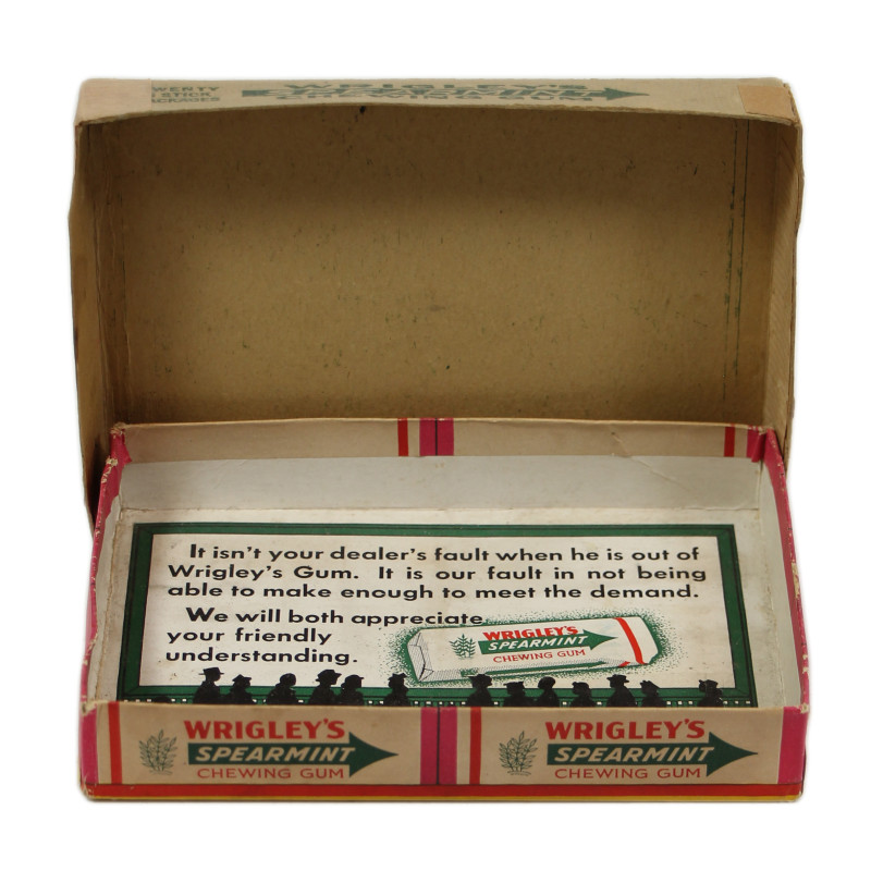 Boîte de chewing-gum, WRIGLEY'S, Spearmint